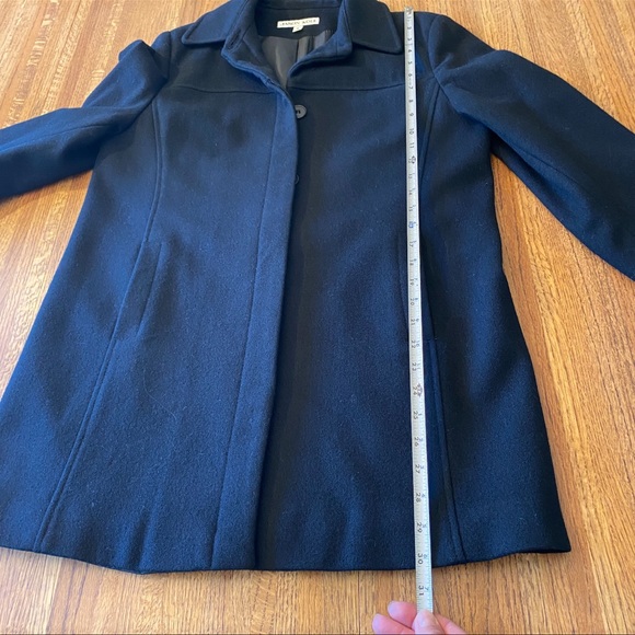 Jason Kole Womens Winter Trench Coat Front Button Black Size Small - Picture 9 of 10